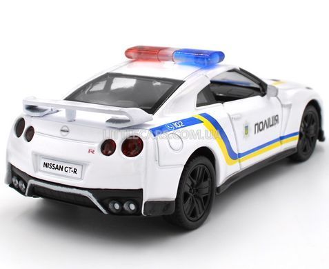 Іграшкова машинка Nissan GT-R (R35) Поліція 1:38 RMZ City 554033 білий 554033P-UKR фото