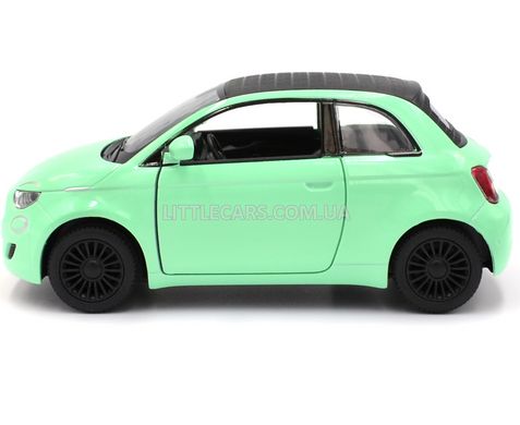 Игрушка металлическая машинка Fiat 500e 1:28 Kinsmart KT5440W зеленый KT5440WYG фото