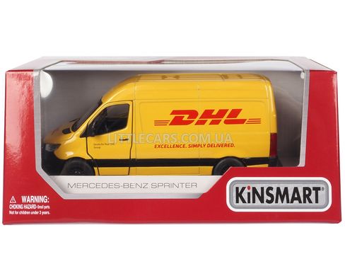 Іграшкова металева машинка Kinsmart KT5429W Mercedes-Benz Sprinter DHL жовтий KT5429WY фото