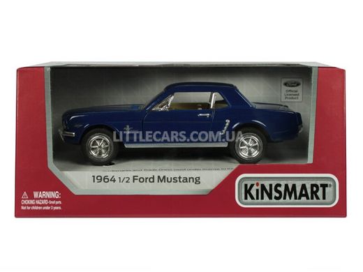 Металлическая модель машины Kinsmart Ford Mustang 1964 1/2 синий KT5351WB фото