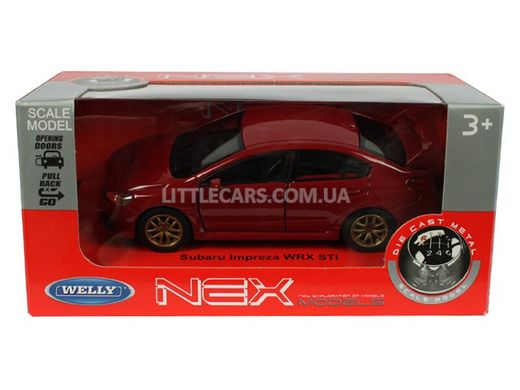 Іграшкова металева машинка Welly Subaru Impreza WRX STI червона 43693CWR фото