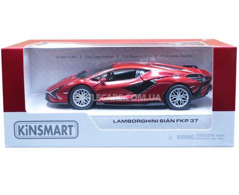 Игрушечная металлическая машинка Lamborghini Sian FKP 37 1:40 Kinsmart KT5431W красная KT5431WR фото