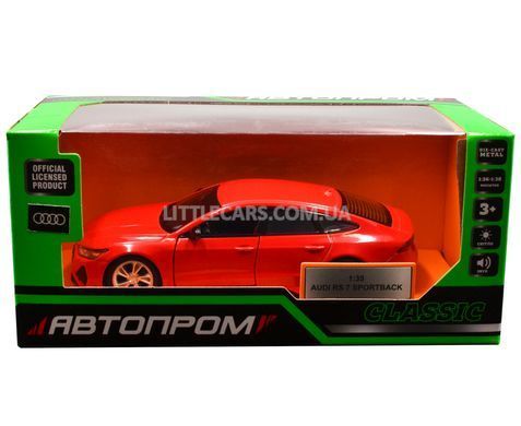 Металева модель машини Audi RS7 Sportback Автопром 68476 1:37 червона 68476R фото