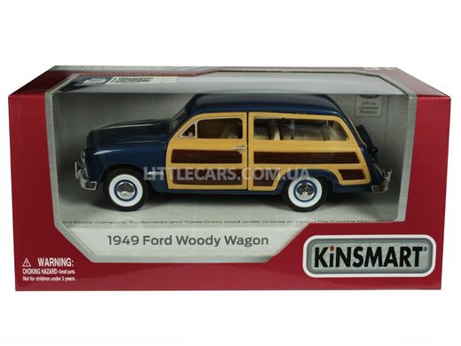 Іграшкова металева машинка Kinsmart Ford Woody wagon 1949 синій KT5402WB фото