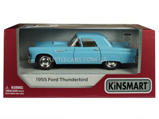Іграшкова металева машинка Kinsmart Ford Thunderbird 1955 блакитний KT5319WB фото