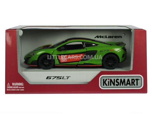 Металлическая модель машины Kinsmart McLaren 675LT зеленый с наклейкой KT5392WFGN фото