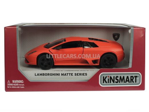 Іграшкова металева машинка Kinsmart Lamborghini Murciélago LP640 помаранчева матовая KT5370WO фото