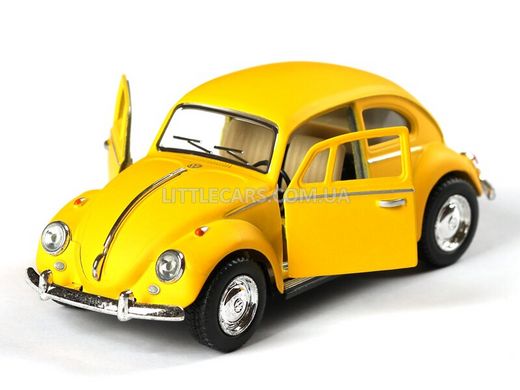Іграшкова металева машинка Kinsmart Volkswagen Beetle Classical 1967 жовтий матовий KT5057WMY фото