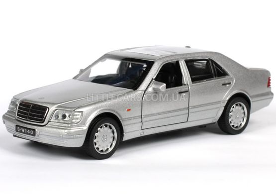 Іграшкова металева машинка Автопром Mercedes W140 1:32 сірий 32014G фото