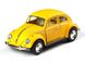 Іграшкова металева машинка Kinsmart Volkswagen Beetle Classical 1967 жовтий матовий KT5057WMY фото 1