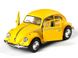 Іграшкова металева машинка Kinsmart Volkswagen Beetle Classical 1967 жовтий матовий KT5057WMY фото 2