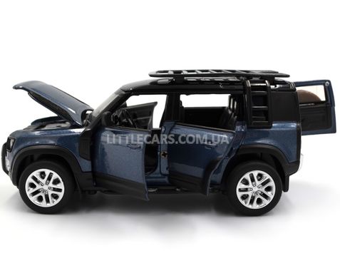 Іграшкова металева машинка Land Rover Defender 110 Автопром 68416 синій 1:30 68416DB фото