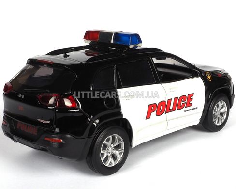 Металлическая модель машины Автопром Jeep Cherokee Police 1:34 черный 68425PBL фото