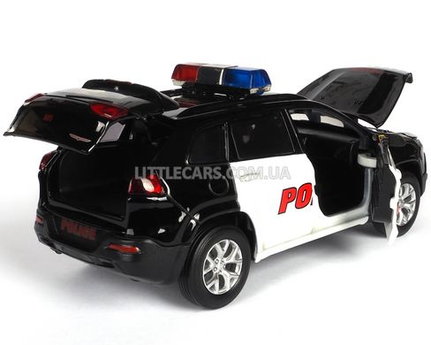 Металлическая модель машины Автопром Jeep Cherokee Police 1:34 черный 68425PBL фото