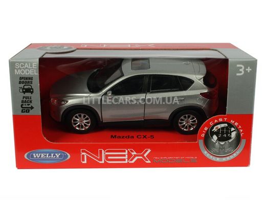 Іграшкова металева машинка Welly Mazda CX5 сіра 43729CWGR фото
