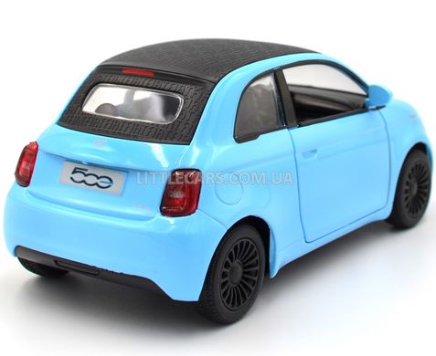 Игрушка металлическая машинка Fiat 500e 1:28 Kinsmart KT5440W голубой KT5440WYB фото