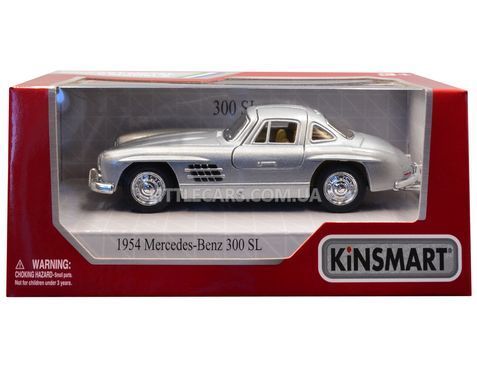 Іграшкова металева машинка Kinsmart Mercedes-Benz 300 SL 1954 сірий KT5346WG фото