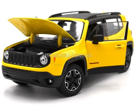 Металева модель машини Jeep Renegade Trailhawk Welly 24071 1:24 жовтий 24071WY фото