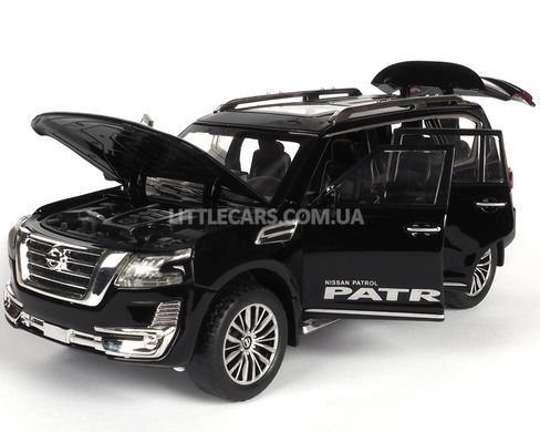 Металлическая модель машины Автопром Nissan Patrol 1:31 (Y62) черный 7577BL фото