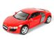 Металлическая модель машины Kinsmart Audi R8 красная KT5315WR фото 1