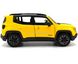 Металева модель машини Jeep Renegade Trailhawk Welly 24071 1:24 жовтий 24071WY фото 3
