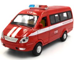 Модель машини ГАЗель Пожежна служба Автопром 7644 1:36 червона 7644F фото