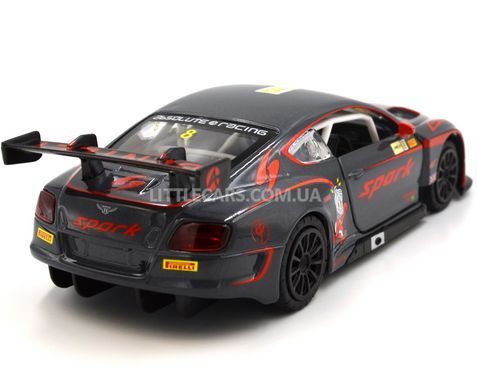 Іграшкова металева машинка Bentley Continental GT3 Concept 1:32 Автопром 68353C темно-сіра 68353C фото