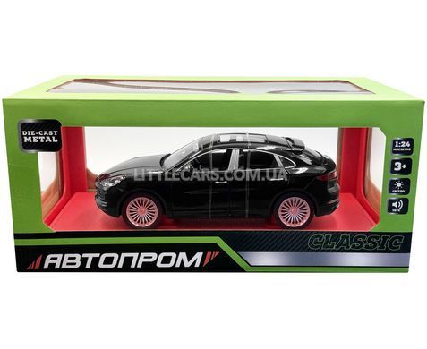 Іграшкова модель машини Porsche Cayenne S E3 1:25 Автопром AP7733 чорний AP7733BL фото