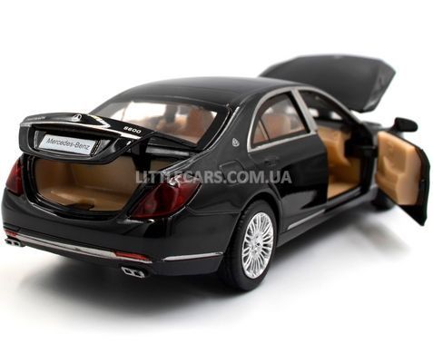 Металева модель машини Mercedes-Benz S 600 Автопром 68401 1:37 чорний 68401BL фото
