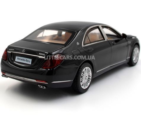 Металева модель машини Mercedes-Benz S 600 Автопром 68401 1:37 чорний 68401BL фото