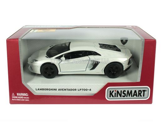 Іграшкова металева машинка Kinsmart Lamborghini Aventador LP700-4 білий KT5355WW фото