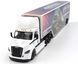 Іграшкова модель вантажівки Freightliner eCascadia з причепом 1:64 Kinsmart KT1303W біла KT1303WW фото 1