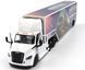 Іграшкова модель вантажівки Freightliner eCascadia з причепом 1:64 Kinsmart KT1303W біла KT1303WW фото 2