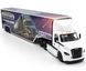 Іграшкова модель вантажівки Freightliner eCascadia з причепом 1:64 Kinsmart KT1303W біла KT1303WW фото 10