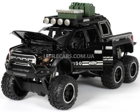 Іграшкова металева машинка Ford F-150 Raptor 6х6 1:26 чорний 7682BL фото