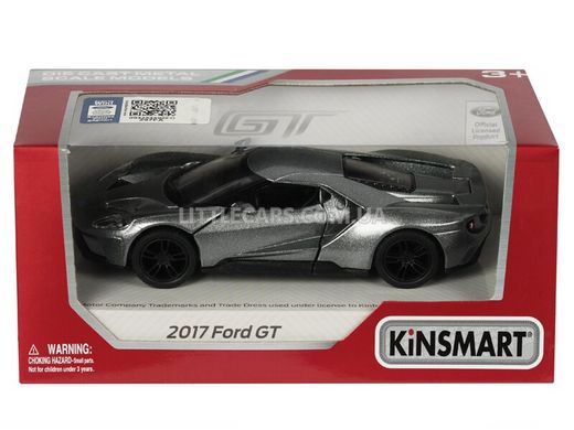 Іграшкова металева машинка Kinsmart Ford GT 2017 темно-сірий KT5391WDG фото