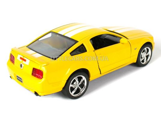 Іграшкова металева машинка Kinsmart Ford Mustang GT 2006 жовтий з наклейкою KT5091FWY фото