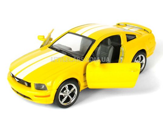 Моделька машины Kinsmart Ford Mustang GT 2006 желтый с наклейкой KT5091FWY фото