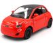 Іграшкова металева машинка Fiat 500e 1:28 Kinsmart KT5440W червоний KT5440WR фото 1