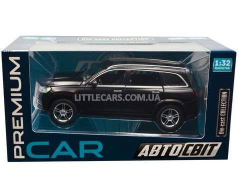 Іграшкова машинка Mercedes-Benz GLS 580 (X167) 1:32 Автосвіт AP-1813 чорний матовий з багажником AP-1813BL фото
