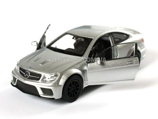 Іграшкова металева машинка Welly Mercedes-Benz C 63 AMG Coupe Black Series сірий 43675CWG фото