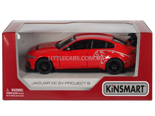 Іграшкова металева машинка Kinsmart Jaguar XE SV Progect 8 червоний з наклейкою KT5416WFR фото