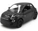 Іграшкова металева машинка Fiat 500e 1:28 Kinsmart KT5440W чорний KT5440WBL фото 1