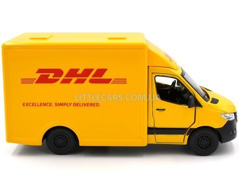 Іграшкова машинка Mercedes-Benz Sprinter VS30 (W907/W910) DHL 1:48 Kinsmart KT5475W жовтий KT5475W фото