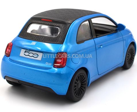Іграшкова металева машинка Fiat 500e 1:28 Kinsmart KT5440W синій KT5440WB фото