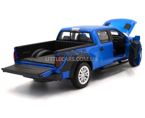 Іграшкова металева машинка Ford F-150 SVT Raptor Автопром 68363 1:34 синій 68363B фото