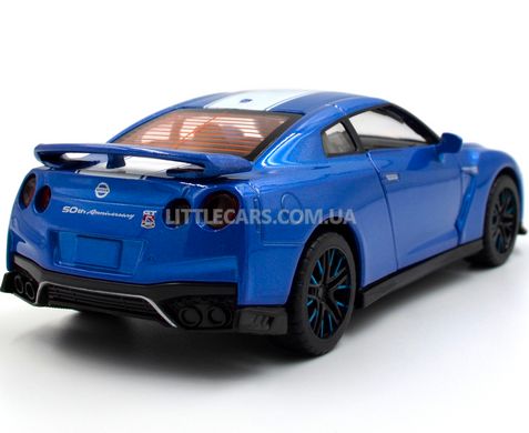 Металлическая модель машины Nissan GT-R (R35) 50th Anniversary Edition Автопром 68469 1:32 синий 68469B фото