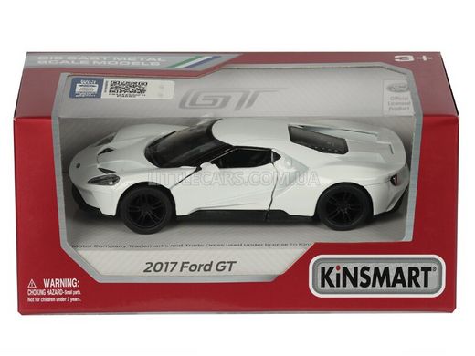 Іграшкова металева машинка Kinsmart Ford GT 2017 білий KT5391WW фото