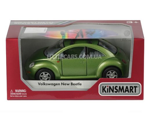 Іграшкова металева машинка Kinsmart Volkswagen New Beetle зелений з дошкою для серфінгу KT5028WSGN фото