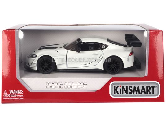 Іграшкова металева машинка Kinsmart KT5421W Toyota GR Supra Racing Concept 1:34 біла KT5421WW фото